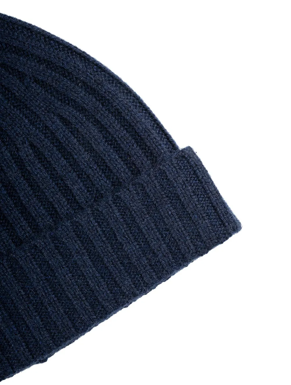 Ribbed Cashmere Hat Navy