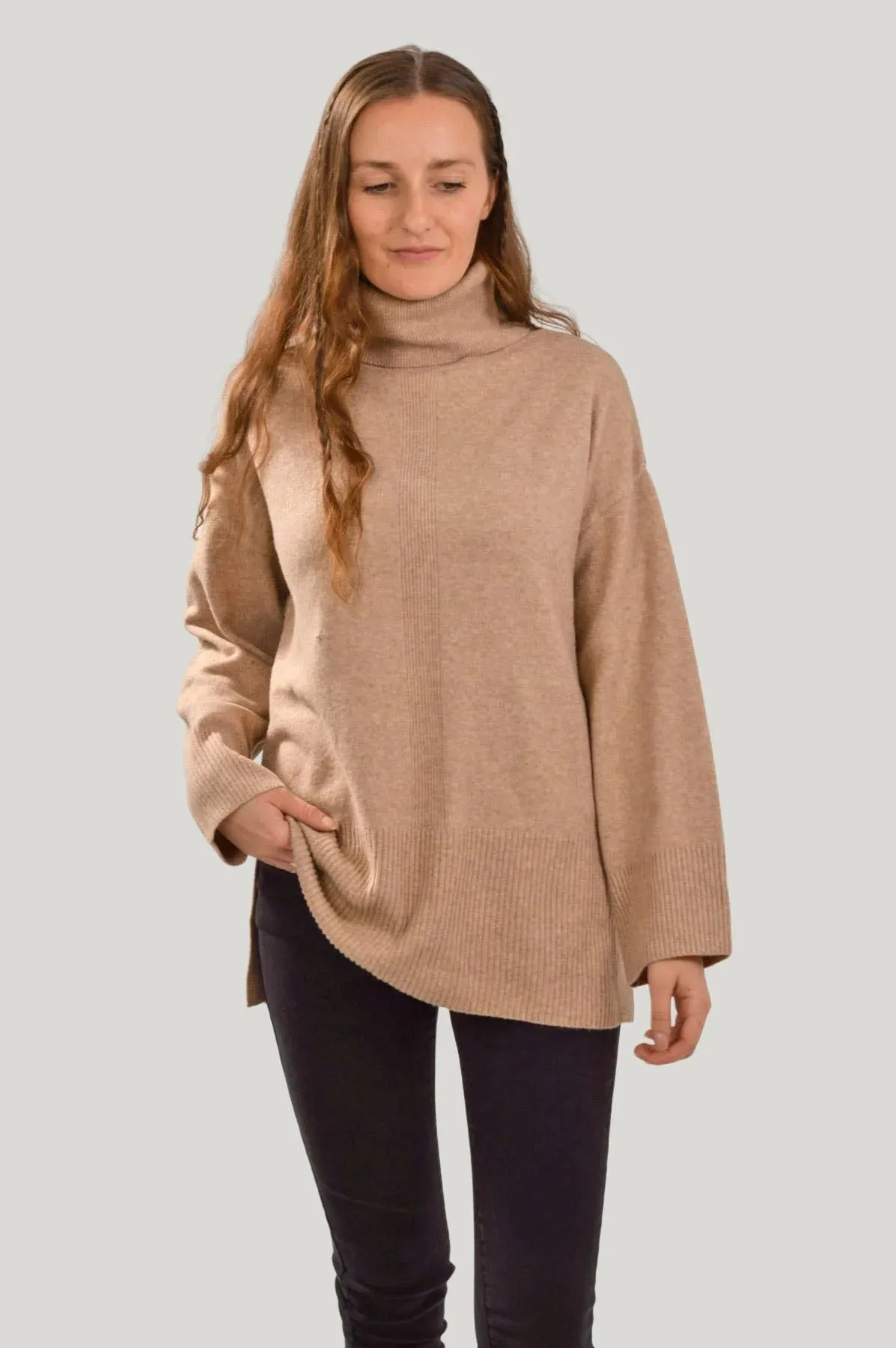 Soft Fine Knit Roll Neck Jumper