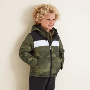 Swift Kids Ski Jacket - Khaki Pixel Camo/Black