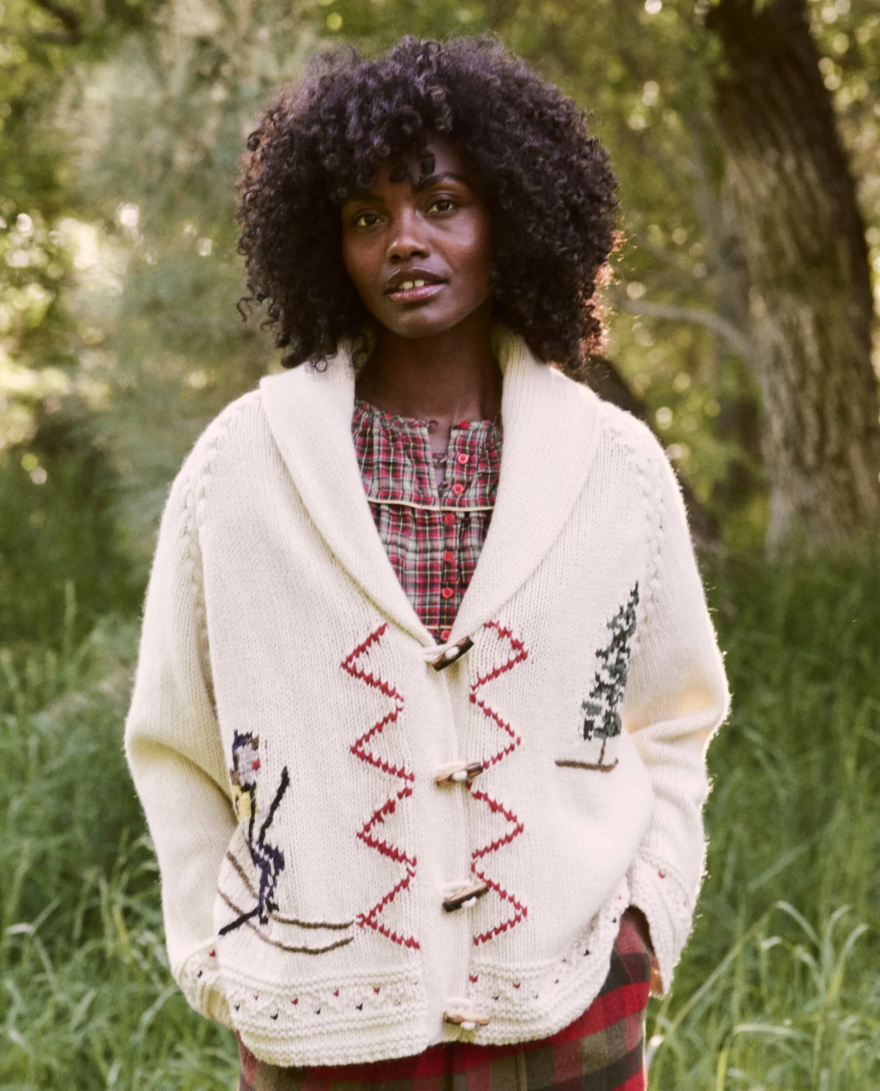 The Great - The Ski Lodge Cardigan In Cream