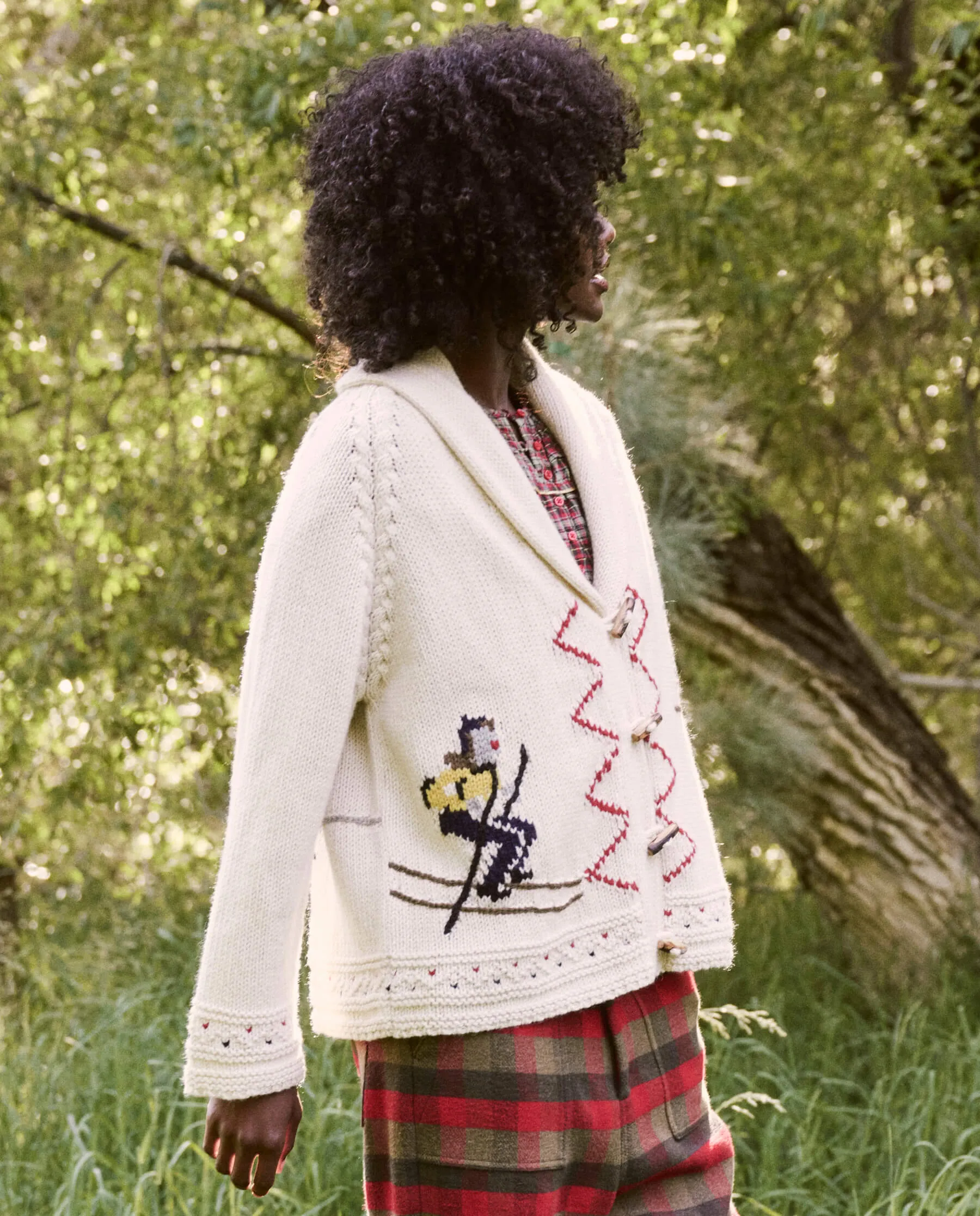 The Great - The Ski Lodge Cardigan In Cream