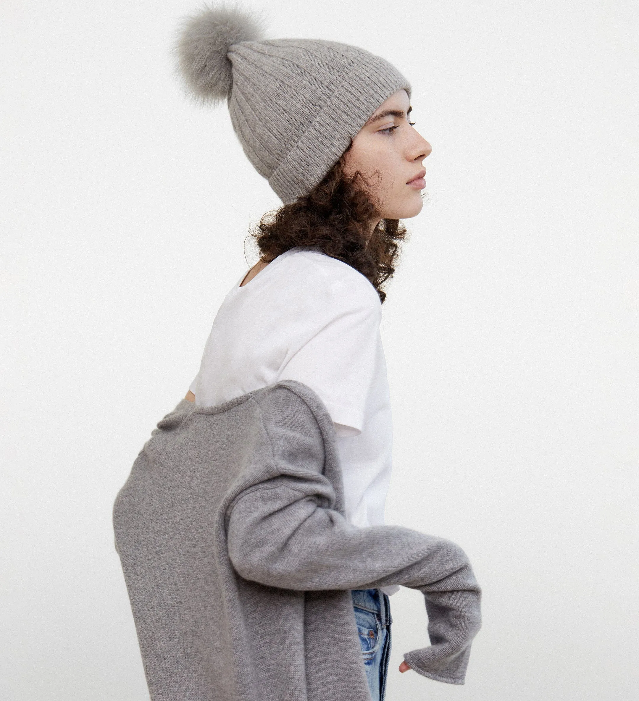 The Removable Pom-Pom Cashmere Beanie