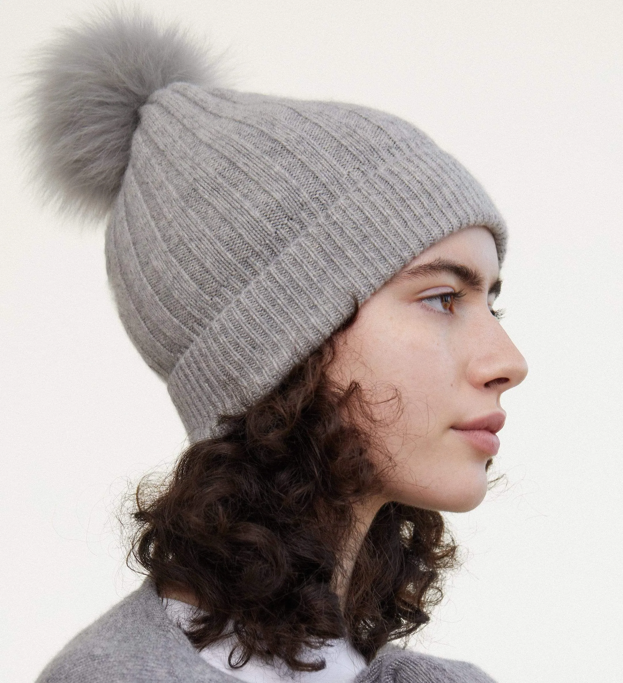 The Removable Pom-Pom Cashmere Beanie