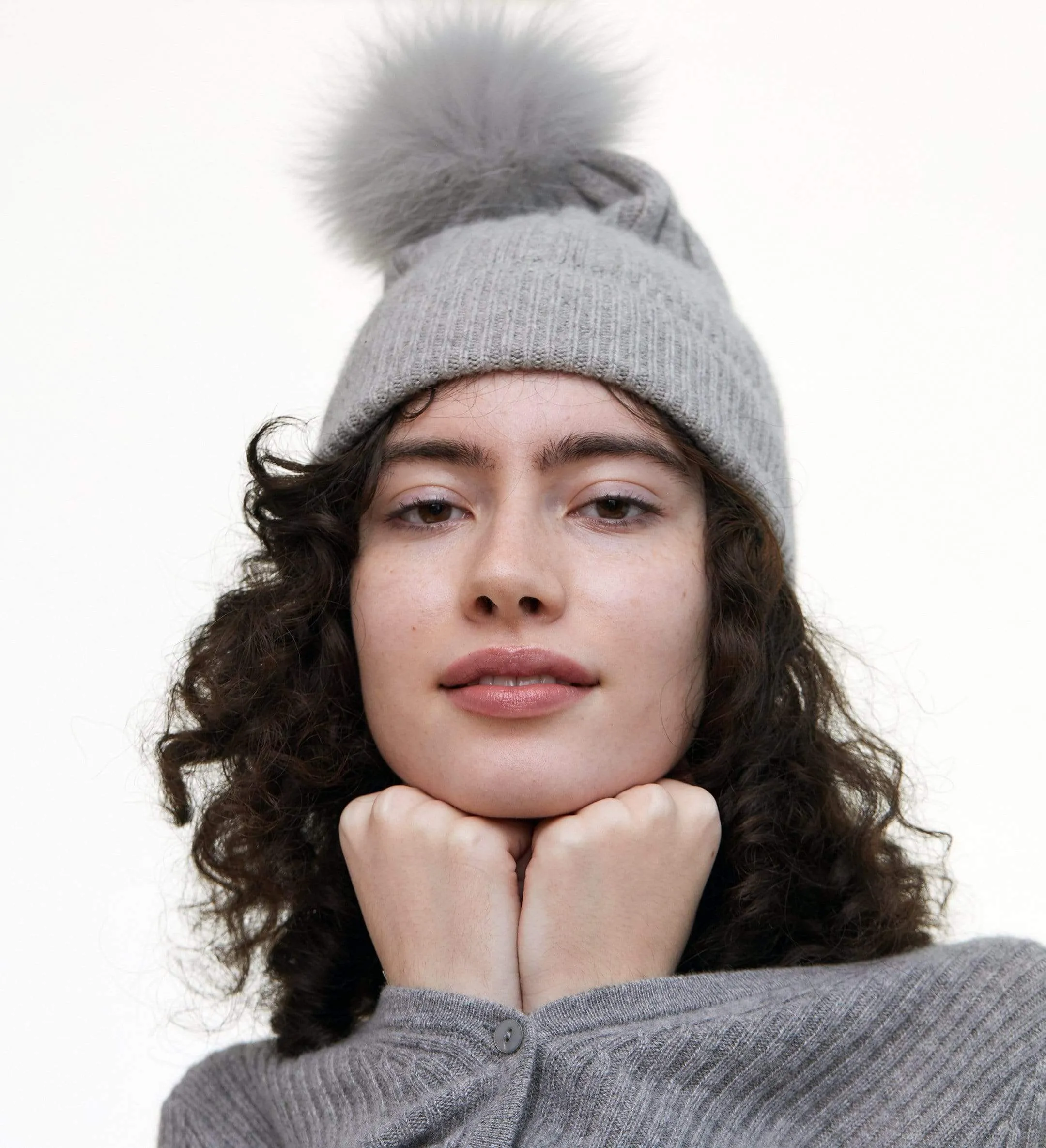 The Removable Pom-Pom Cashmere Beanie