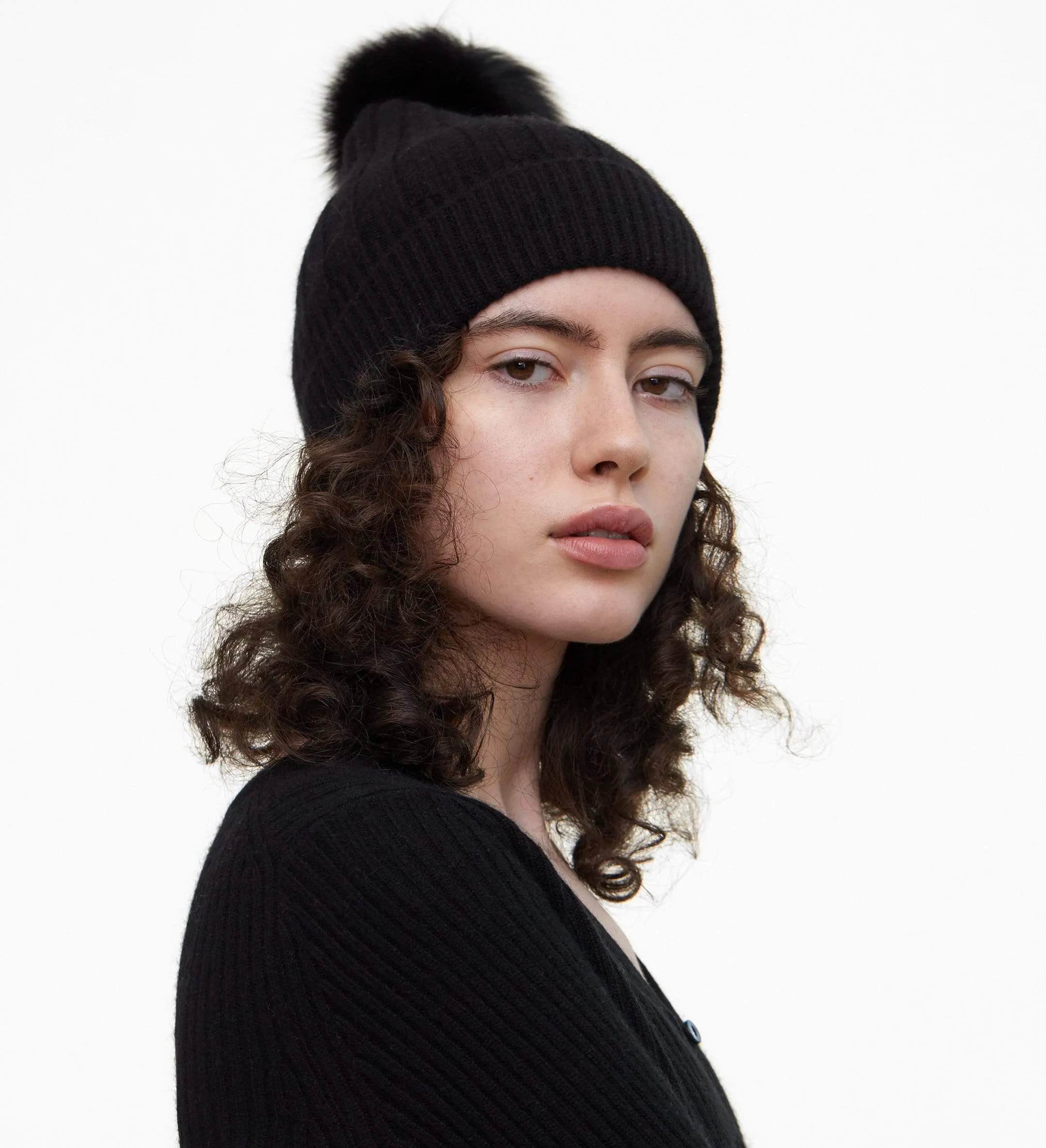 The Removable Pom-Pom Cashmere Beanie