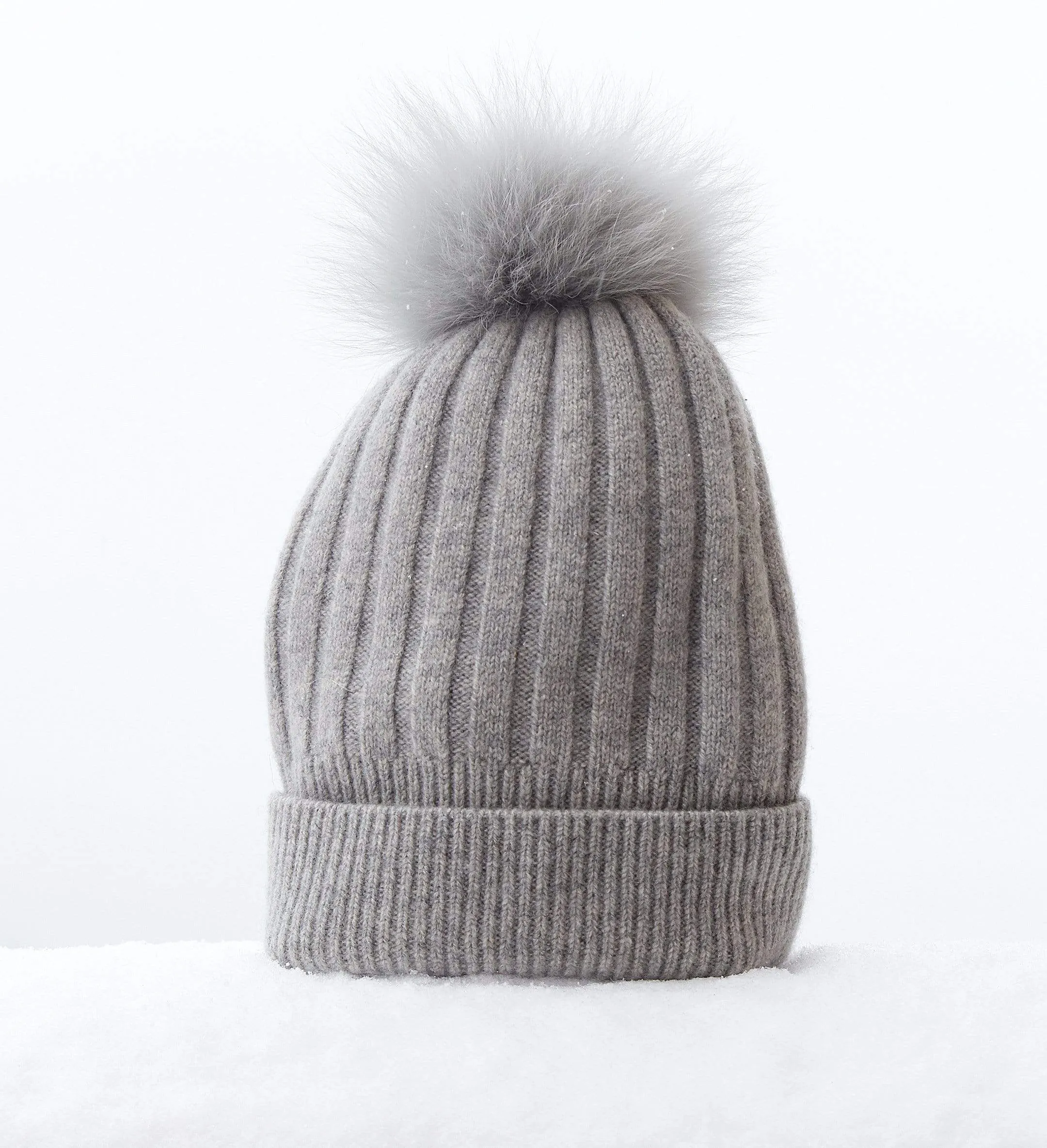 The Removable Pom-Pom Cashmere Beanie