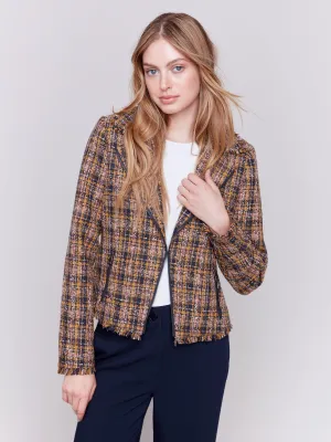 Tweed Perfecto Jacket - Navy