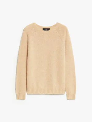 WEEKEND MAX MARA ALPACA & COTTON SWEATER IN SAND