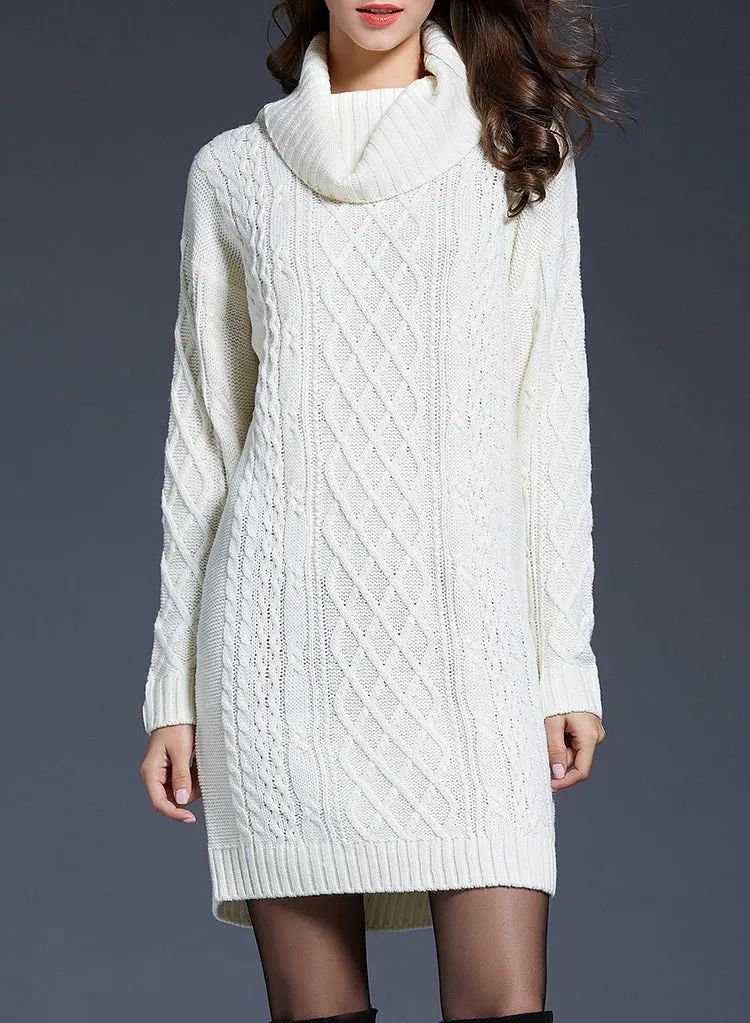 Women pullover sweater, Turtle neck sweater, high neck sweaters, long sweater, oversized sweaters, sweater dress(Y1518)