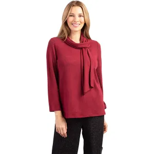 Women's Habitat Tie Neck Pullover Cranberry