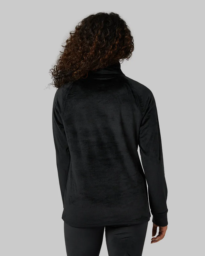 WOMEN'S SOFT VELOUR FUNNEL NECK TOP