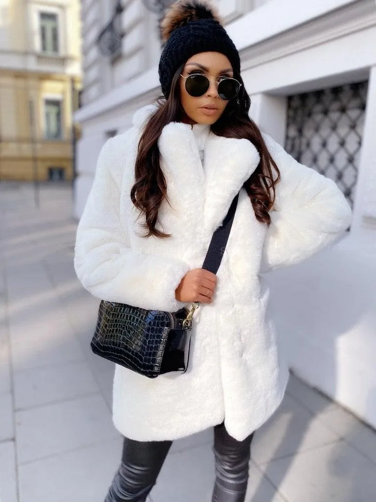 Women's Winter Warm Faux Fur Coat