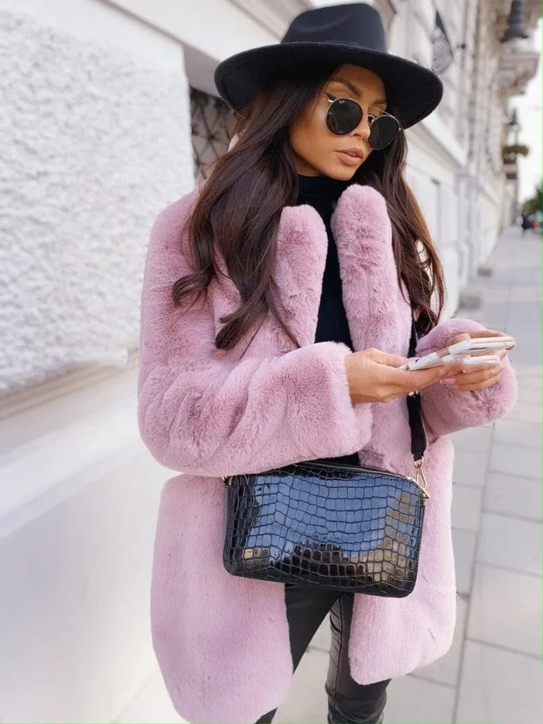 Women's Winter Warm Faux Fur Coat