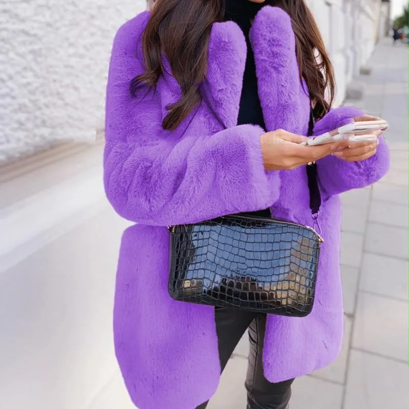 Women's Winter Warm Faux Fur Coat