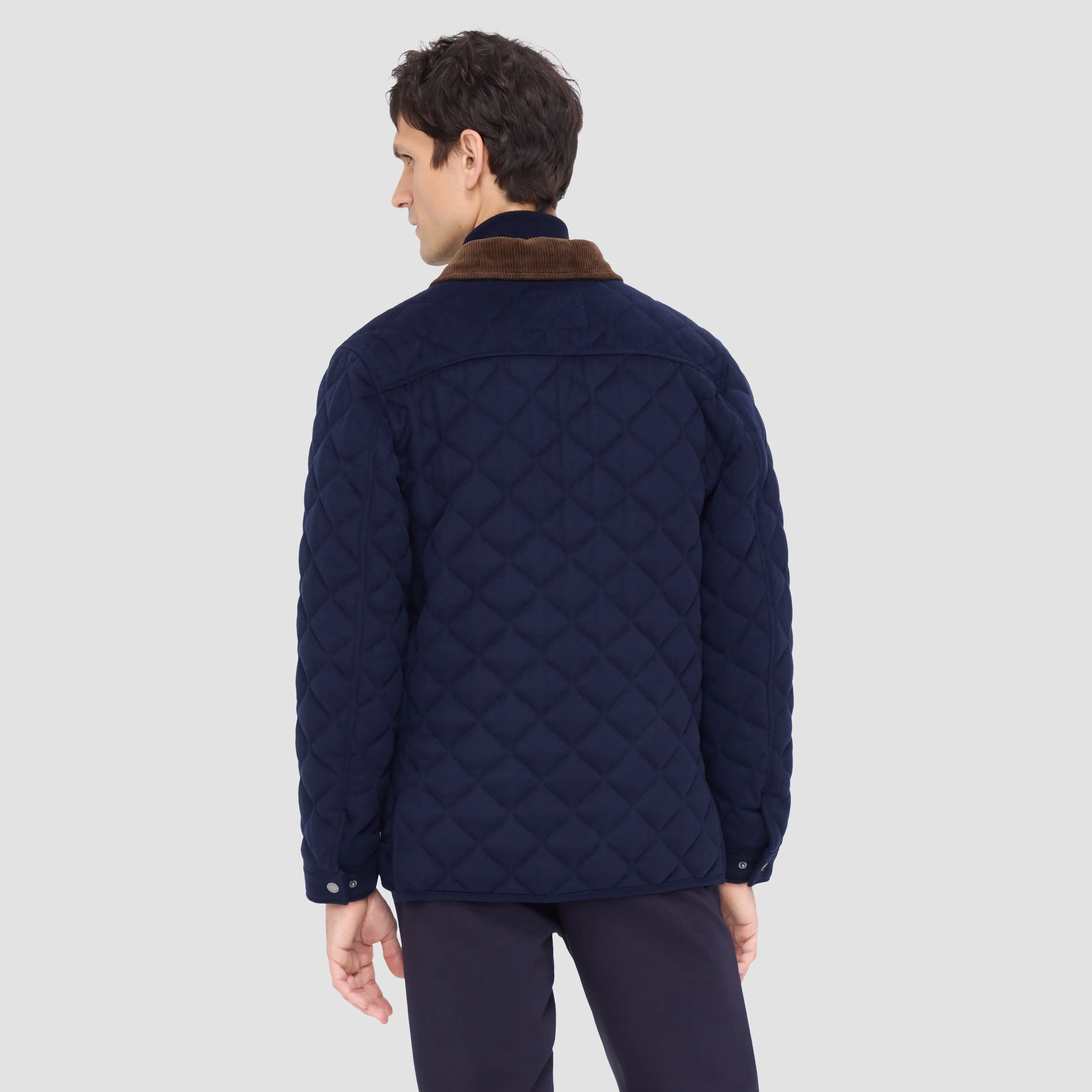 Wool and Cashmere Quilted Field Jacket